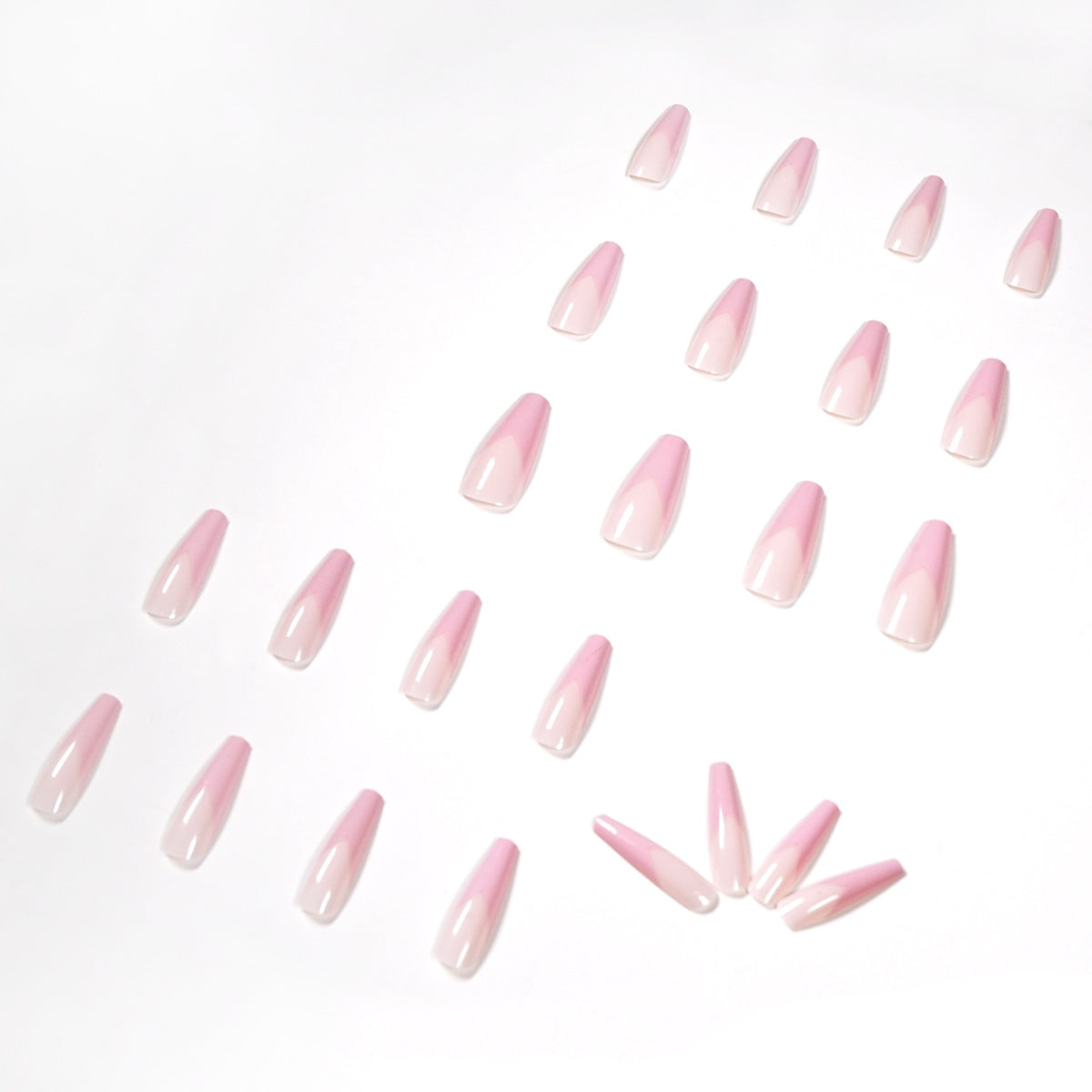粉色小V法式穿戴甲｜可拆卸成品甲片｜365nails
