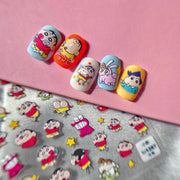 365nails: Crayon Shin-chan 귀여운 캐릭터 네일 스티커
