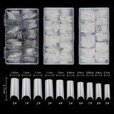 Nail Tips nail pads Transparent semi-stickers Shallow stickers 500 pcs Bag flat-head water pipe nail patches Nail art extension fake nail pads