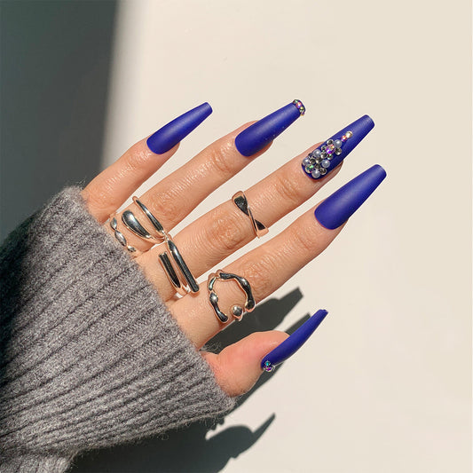 Royal blue  whitening manicure full diamond series   direct supply  wholesale  wholesale｜365nails