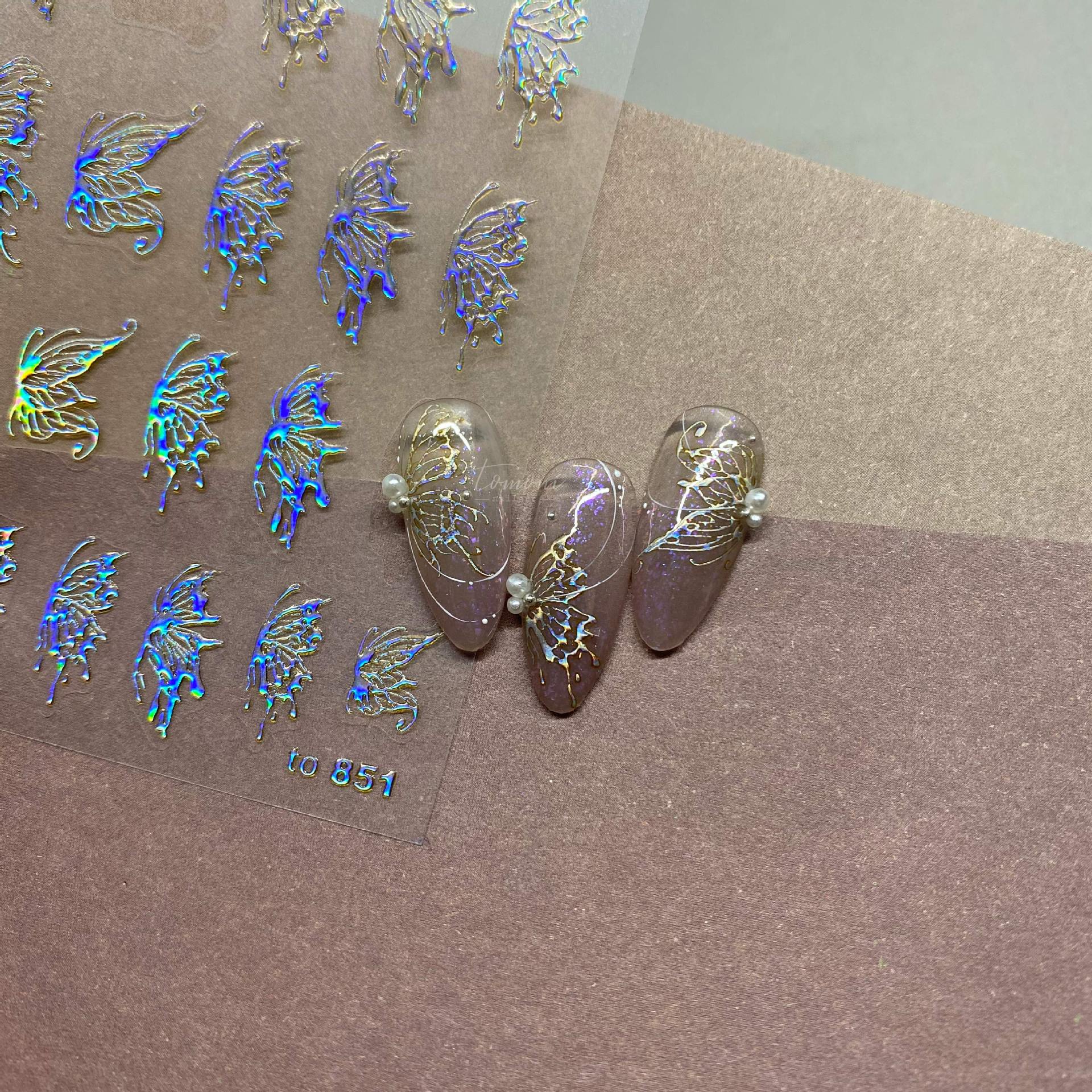 365nails: "metallic star & holographic rose mix" – Nail Art Stickers
