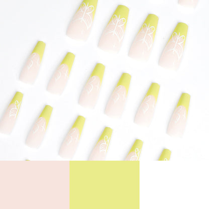 Butterfly  manicure green   removable  special  false nail｜365nails