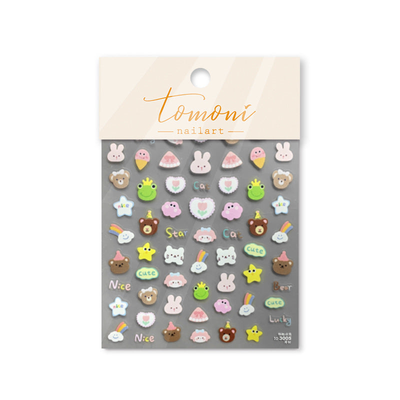 365nails: "Cute Pastel Animal Mix" – nail art stickers