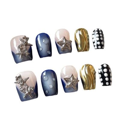 Short Handmade press on nails Xinghai Story creative design nail product patch｜365nails