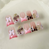 Pistola pulverizadora de uñas con efecto pico de pato, cambio gradual de hielo a través de manicura francesa en relieve, uña extraíble y portátil, totalmente hecha a mano | 365nails