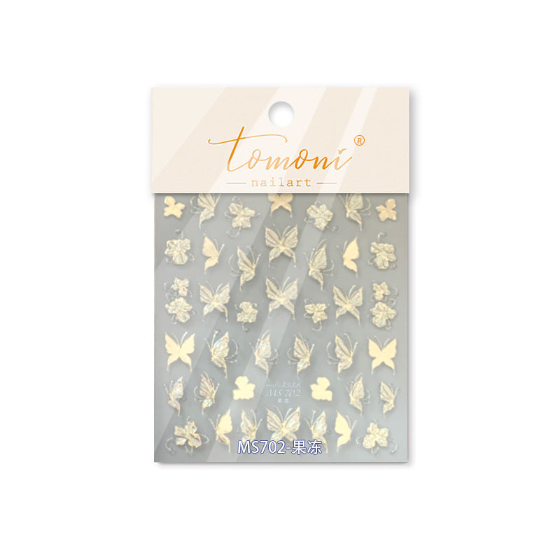 365nails: "Jelly Iridescent Butterfly" – Nail Art Stickers