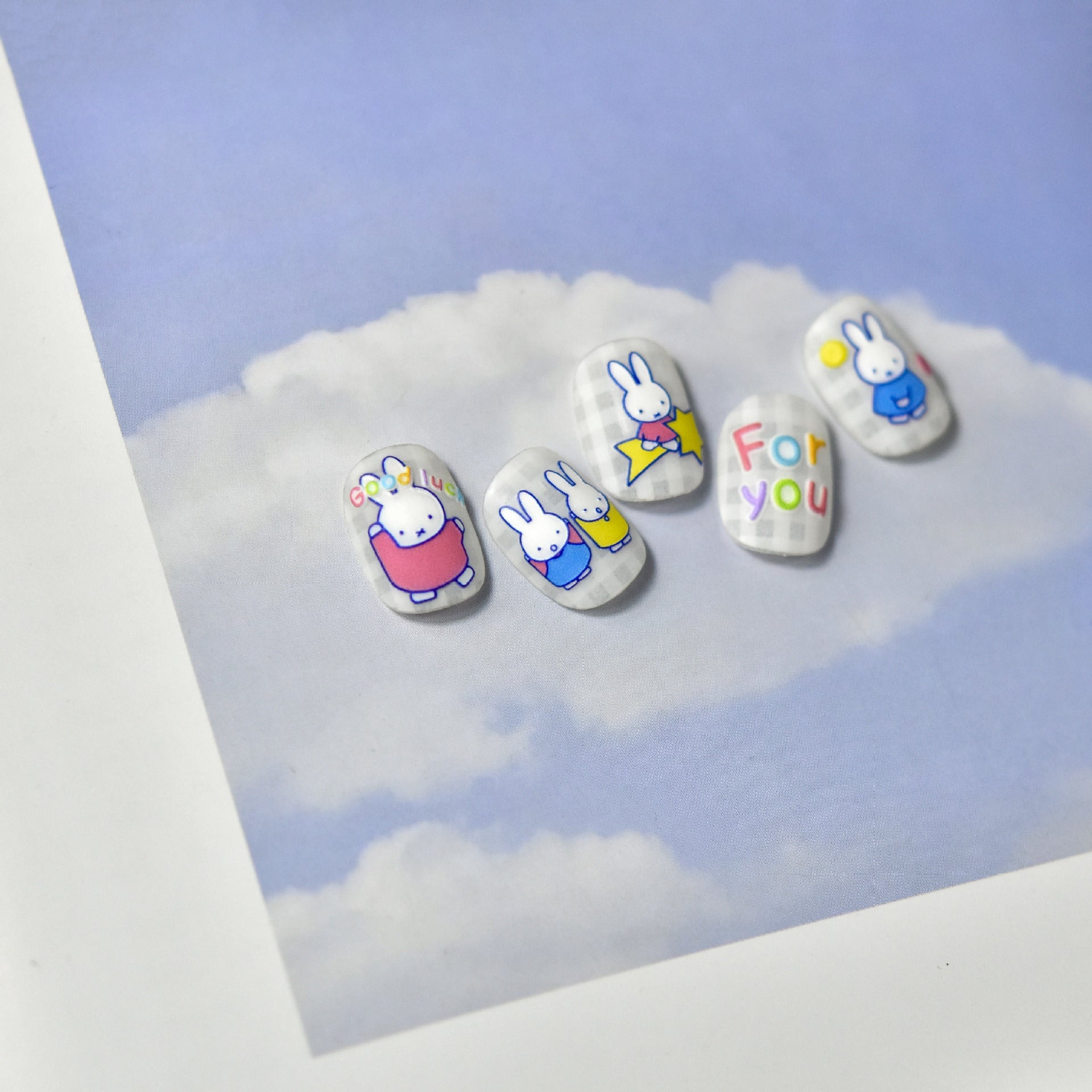 365nails: "Cute Miffy Rabbit Cartoon" – nail art stickers