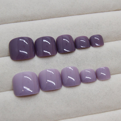 Nail art piece Simple solid color two-color press-on nails color matching Removable toenail piece Press-on toenails nail piece Nail art patch｜365nails