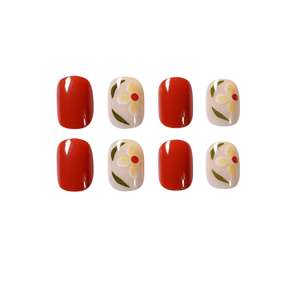 Arte de uñas de uso corto con diseño de té helado Long Island, uñas postizas terminadas, parche para uñas, parche para uñas impermeable, parche para uñas extraíble | 365nails
