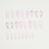 Strass rosa atacado pedaço de unha pedaço de unha produto acabado removível ultrafino pedaço de unha ｜ 365 unhas