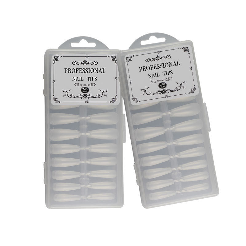 365nails Matte Nail Tip Refill Pack (Sizes 5-9) | 5 Styles: T-Shape, Ballet, Long Oval, Almond, Stiletto