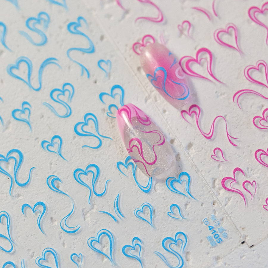 365nails: "Neon Pink Graffiti Heart" – nail art stickers