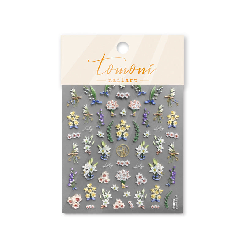 365nails: "Vintage Lily and Mixed Floral" – nail art stickers