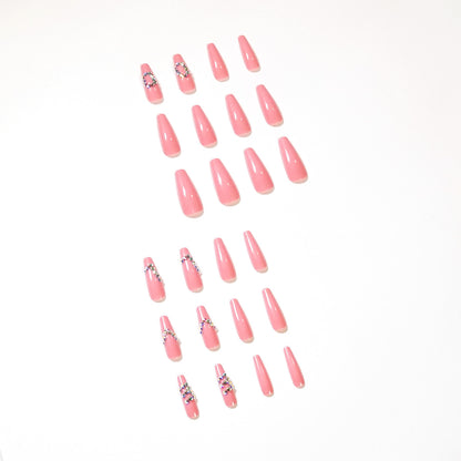 False Nail Powder Long Ballet LOVE  Nail Patch  Patch Removable Nail Patch ｜365nails