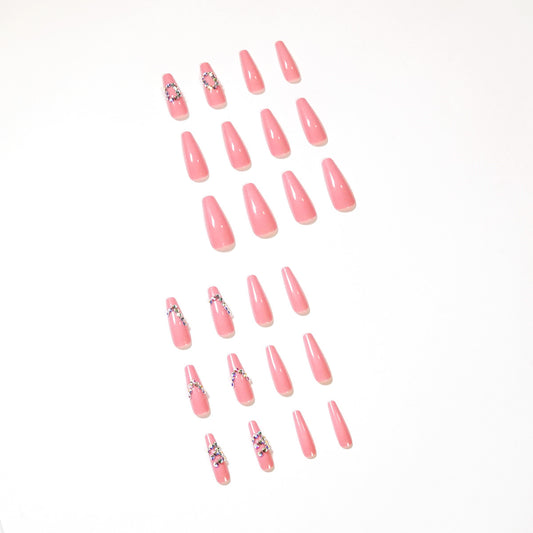 False Nail Powder Long Ballet LOVE  Nail Patch  Patch Removable Nail Patch ｜365nails