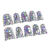 Duckbill Shape nail bursts full of diamonds, sweet and cool babes, Handmade press on nails, wearable fake nail wholesale｜365nails