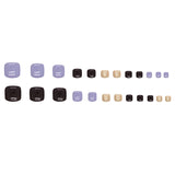 Press-on toenails multi-color solid color manicure into autumn blue and white gold powder cool black fake nails Press-on toenails nail wholesale nails｜365nails
