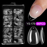 365nails: "Multi-Style Clear Nail Tips" – Assorted Nail Extension Set
