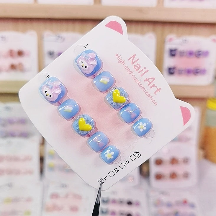 Sanrio Rainbow Kuromi Melody Kids Press On Nails Set