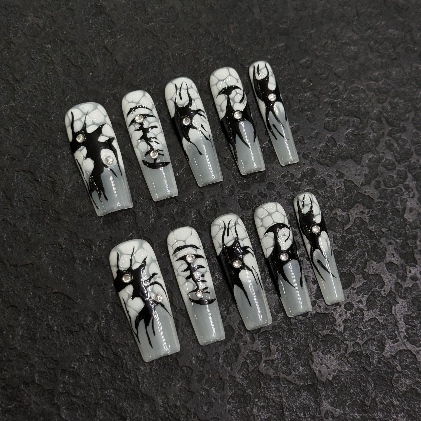 Pure handmade press on nails   nail art fake nails beauty | 365nails