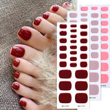 Semi-Cured Gel Nail Strips Minimal Solid Color Toe Style (MOQ=3)