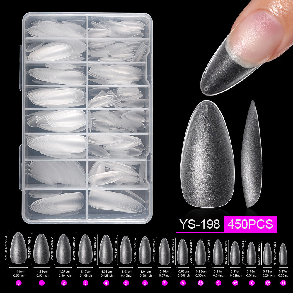365nails Full-Matte Nail Tips | Multi-Shape Nail Extension Set with Storage Case