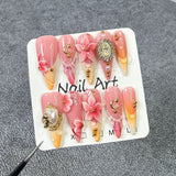 Sunset Blossom Elegance Series Press-On Nails