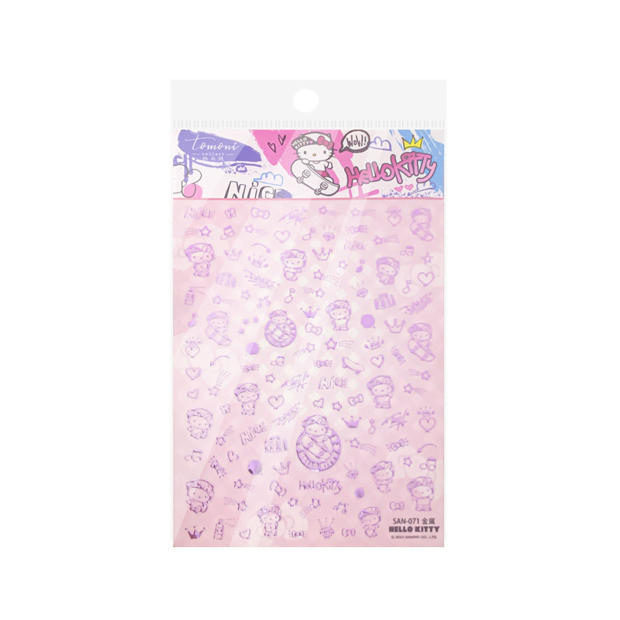 365nails: "Hello Kitty Metallic Outline" – nail art stickers