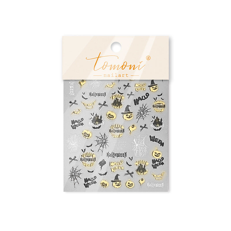 365nails : "citrouille d'Halloween et toile d'araignée" – Autocollants de nail art