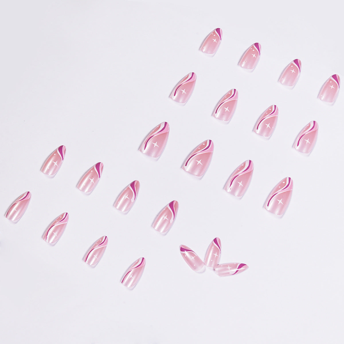 波浪簡約系列 尖形成品穿戴甲 直供｜365nails