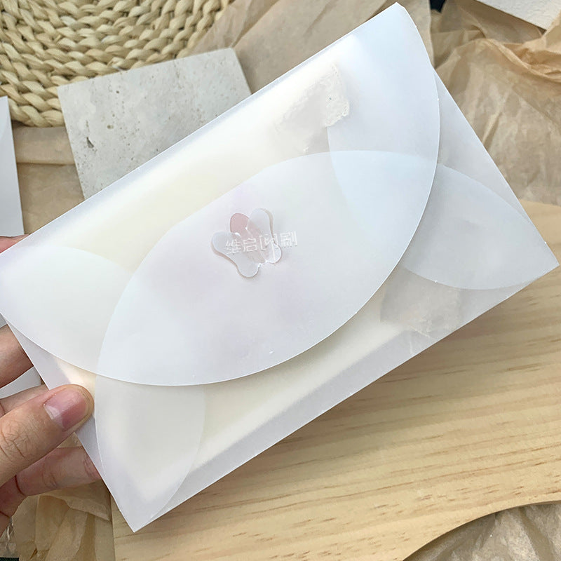 高級半透明硫酸紙信封 — 優雅霧面緞帶禮品包裝