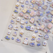 365nails: "Cute Blueberry Duck" – Sweet Cartoon Nail Stickers