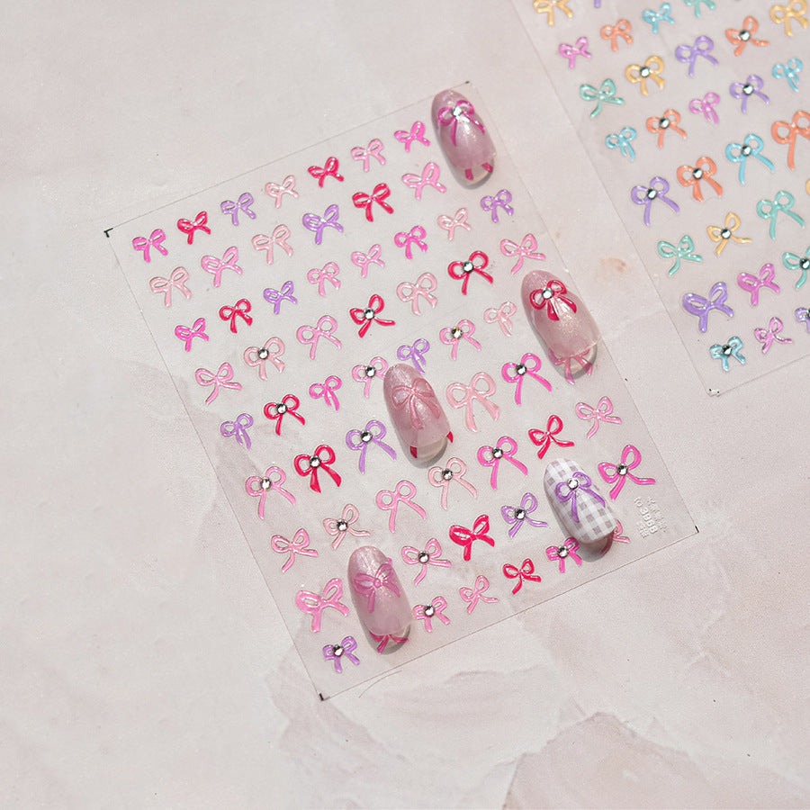 365nails: "Pastel Crystal Bow" – nail art stickers