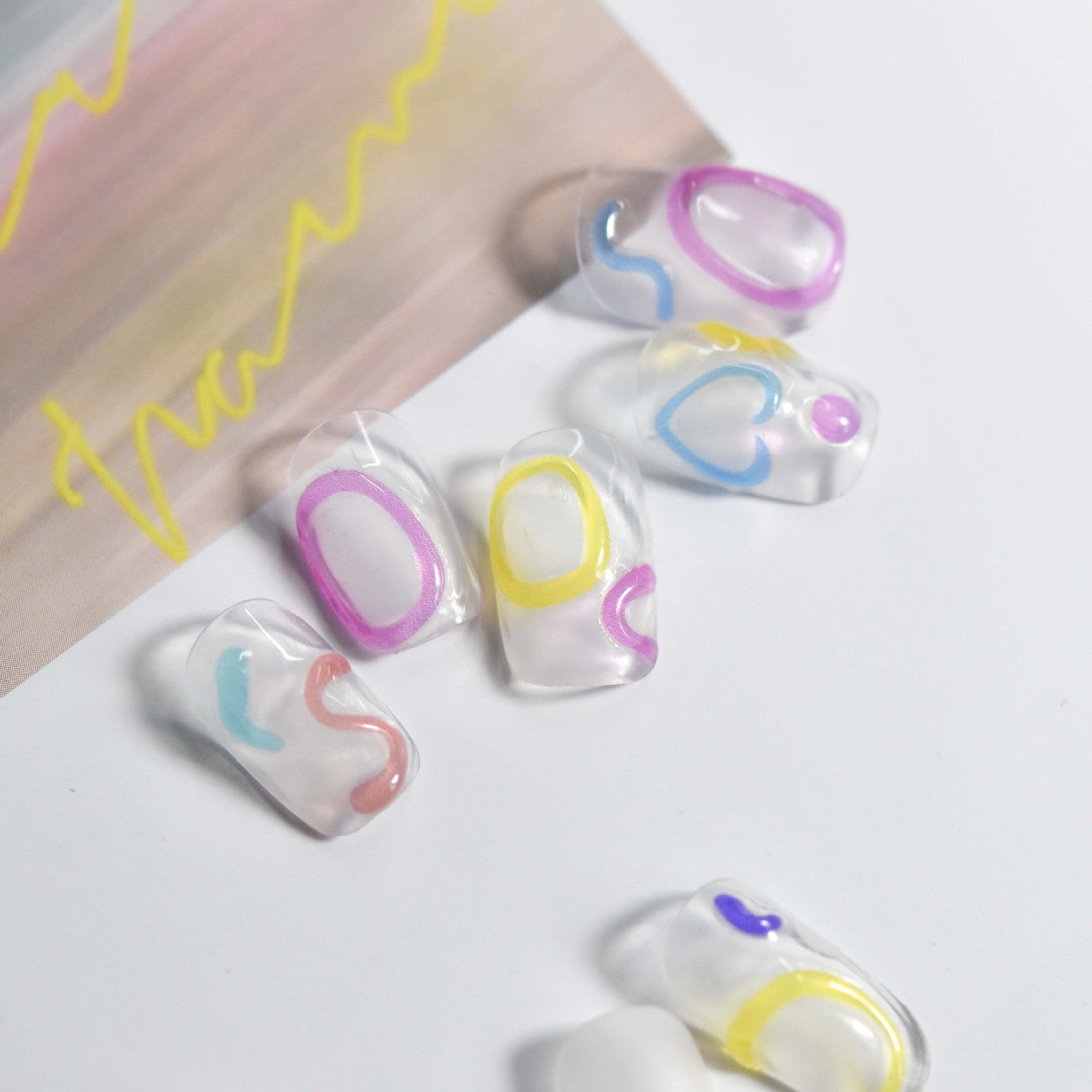 果凍幾何系列：「彩虹果凍」 – 3D 果凍指甲貼