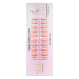 Nail Tips press on nails  explosion five-color French manicure glossy high-end square removable patch fake nail nail piece