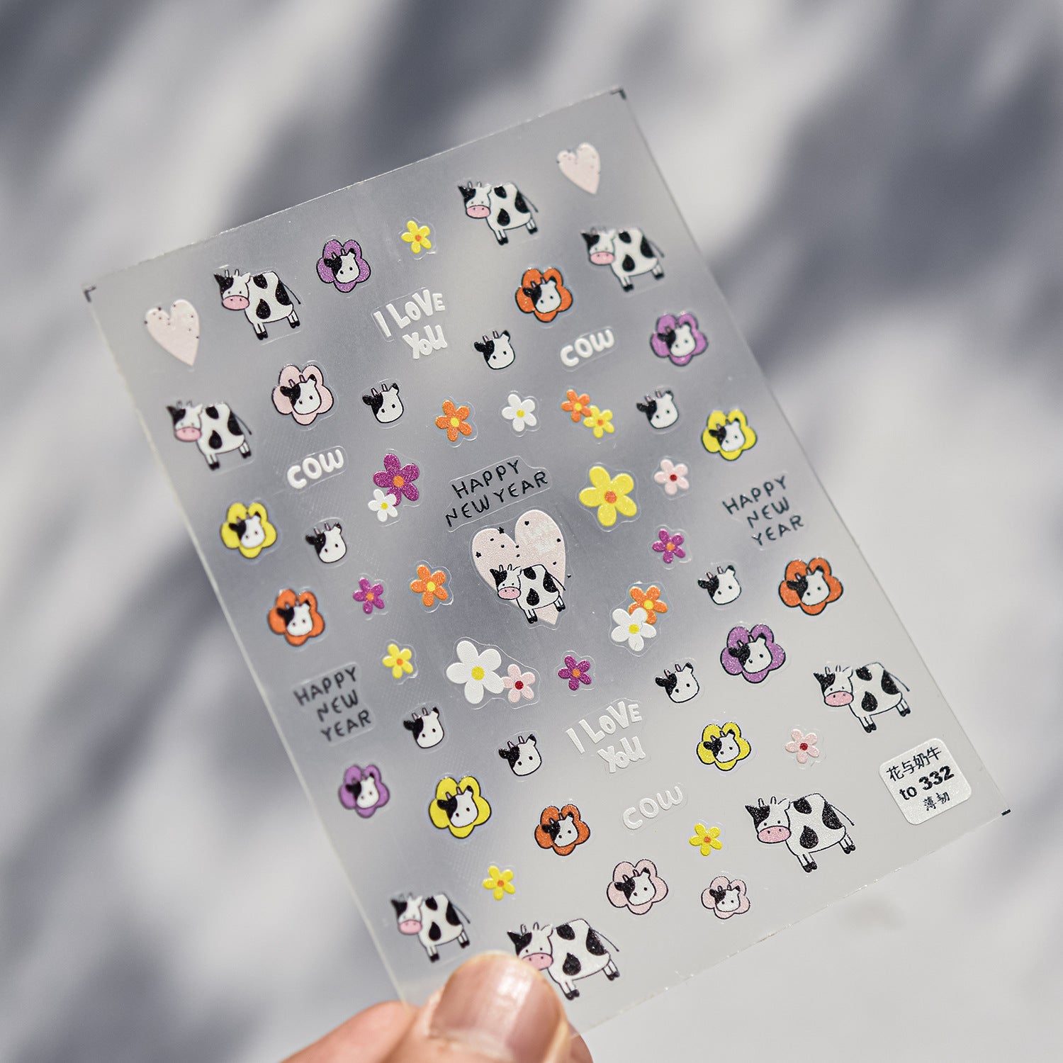 Moschino Big Head Teddy Bear: "Luxury Teddy Crew" – 5D Embossed Nail Sticker