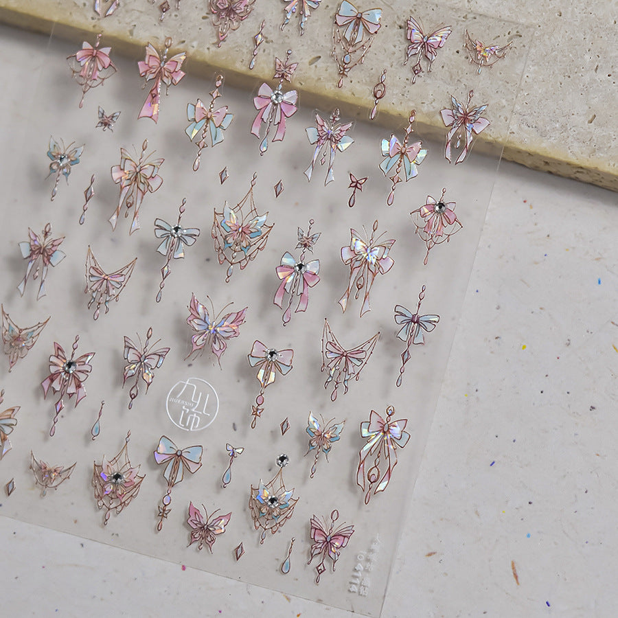 365nails: "iridescent crystal butterfly" – Nail Art Stickers