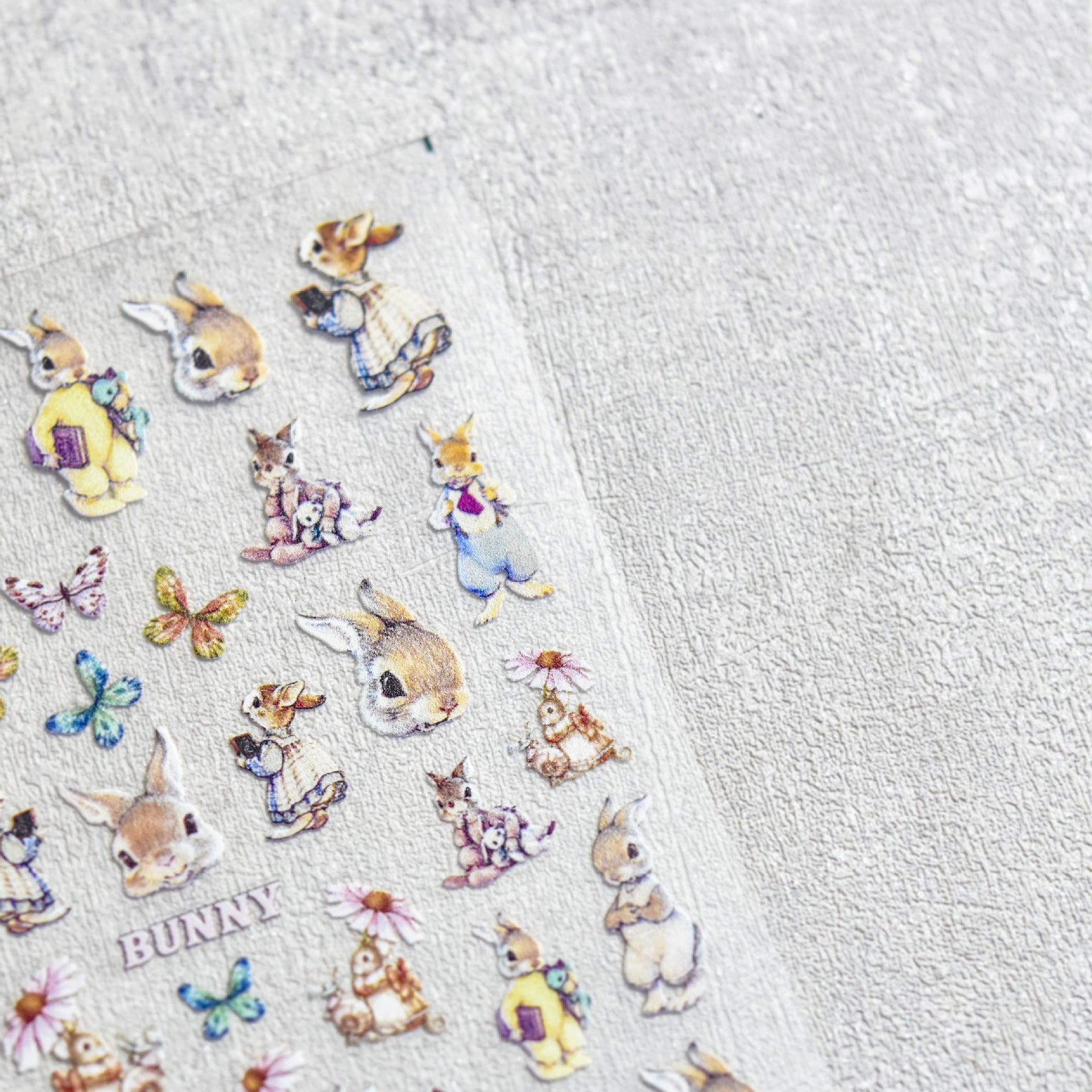 365nails: "Watercolor Bunny Rabbit Daisy" – nail art stickers