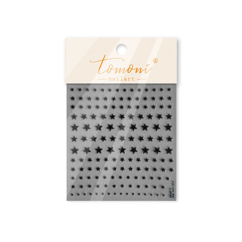 Shiny White Stars – Minimalist Celestial Nail Art Stickers