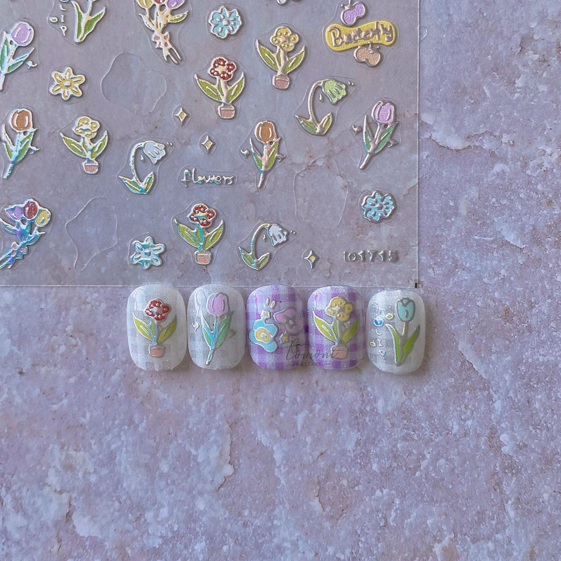 Pastel Tulip Wishes – Watercolor Spring Nail Art Set