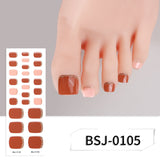 Semi-Cured Gel Nail Strips Glitter Pearl Gradient Sparkle Toe Design (MOQ=3)