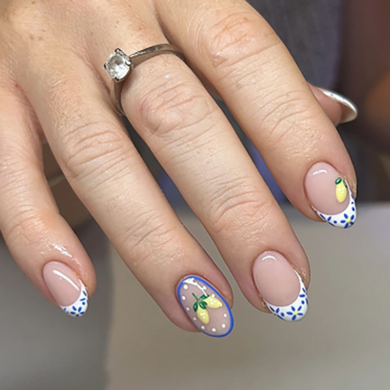 "Summer Lemon & Daisy" - Precision Crafted Press-On Nails