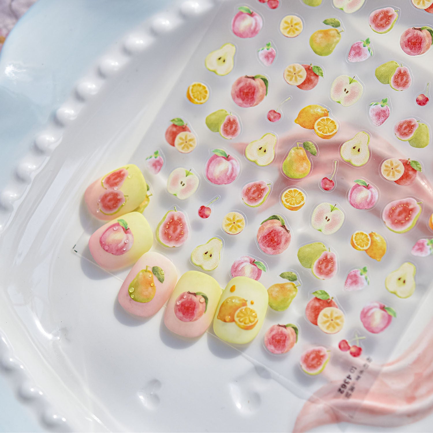 Watercolor Summer Fruits – 5D Embossed Fresh Accent Set