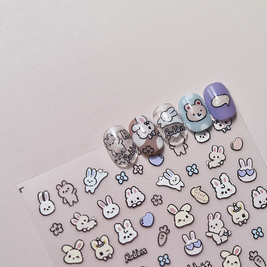 Cute Critter Crew – 3D Embossed Kawaii Nail Art Set