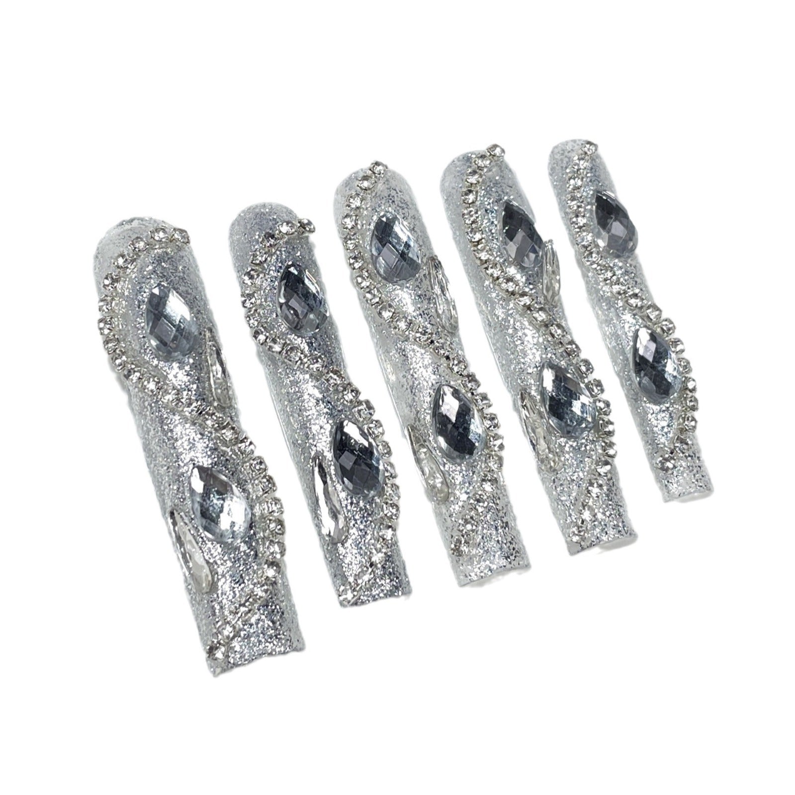 Unhas postiças artesanais xplosivas, super longas, feitas à mão, atacado 365nails