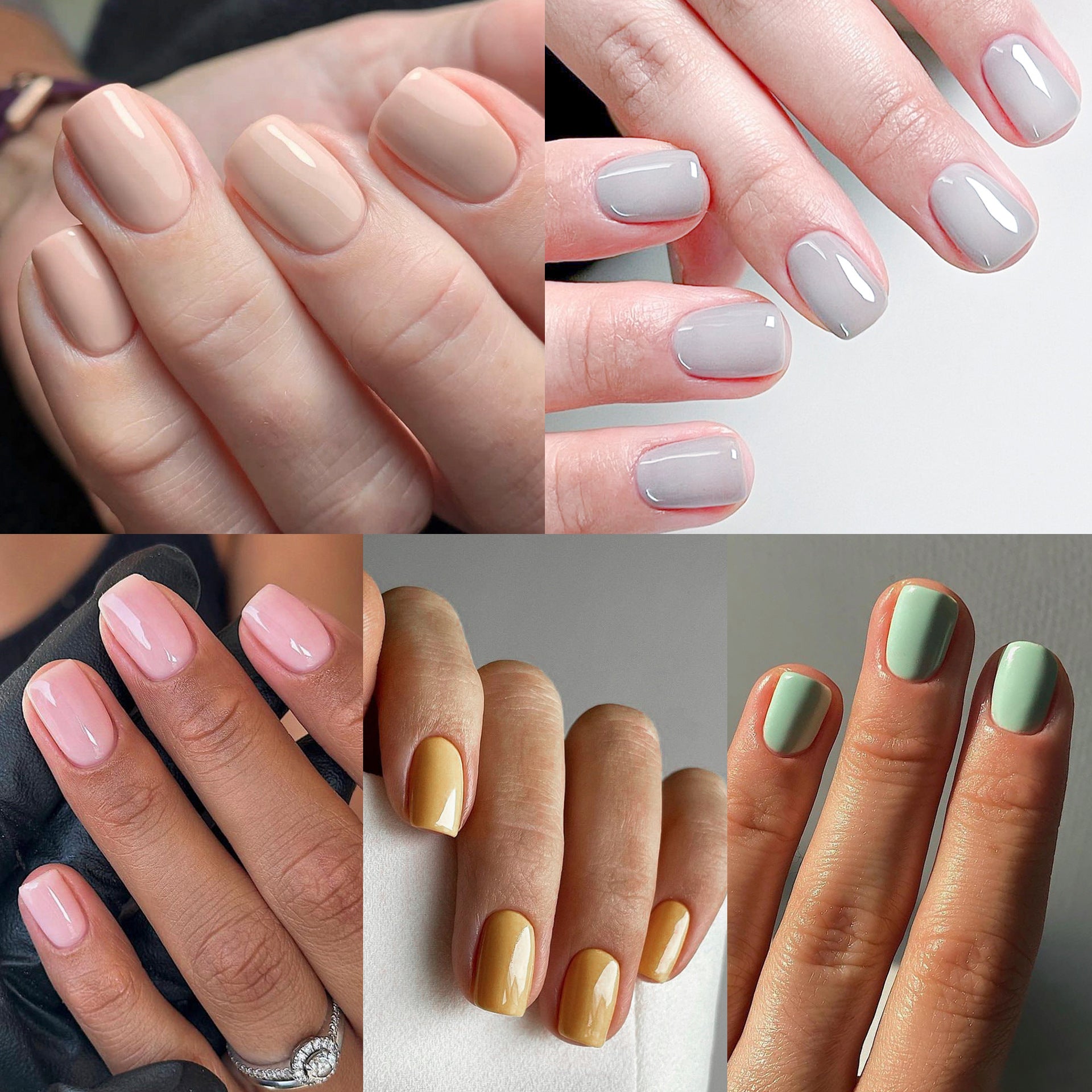 Classic solid color  color s red short square manicure  wholesale｜365nails