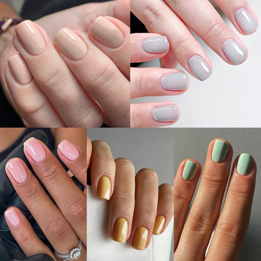 Classic solid color  color s red short square manicure  wholesale｜365nails