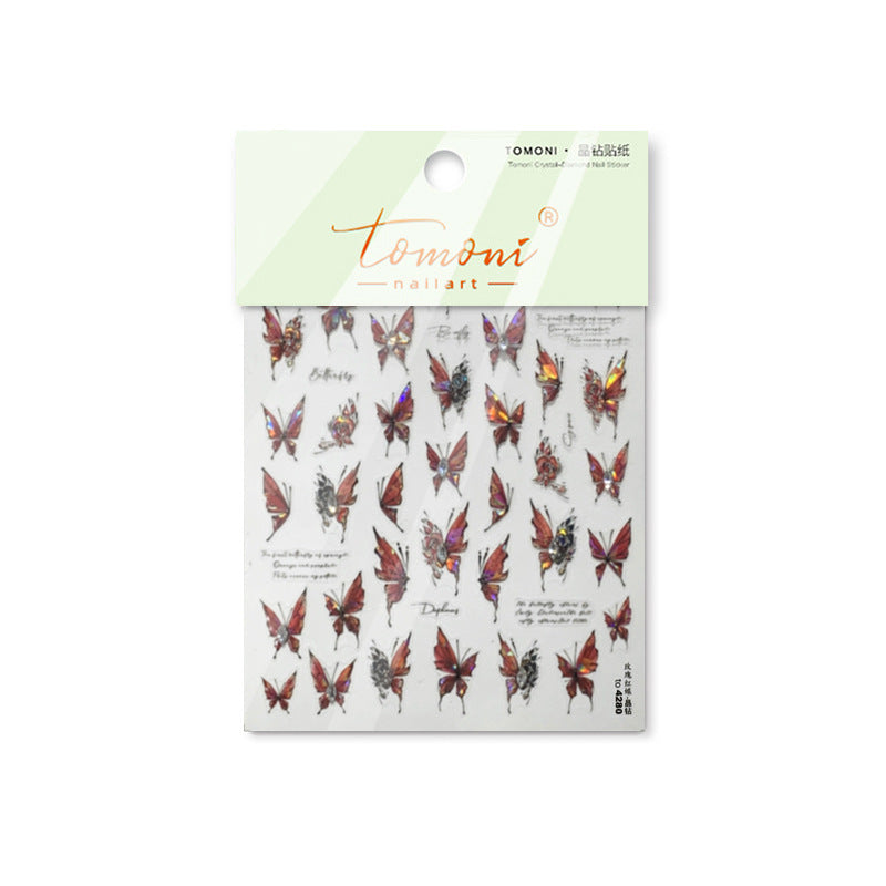 365nails: "Iridescent Crystal Butterfly" – nail art stickers