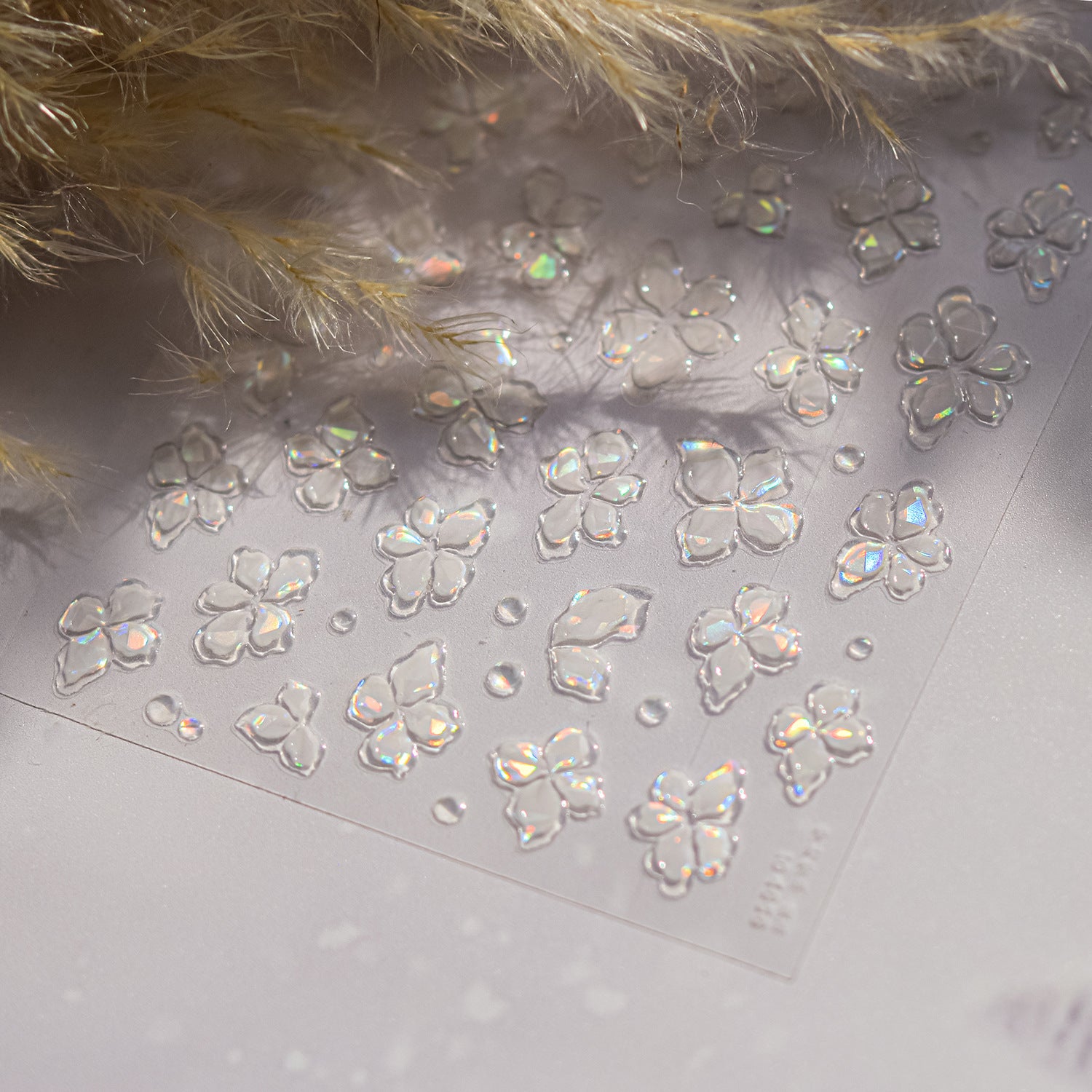 365nails: "Holographic Crystal Sakura" – Nail Art Stickers