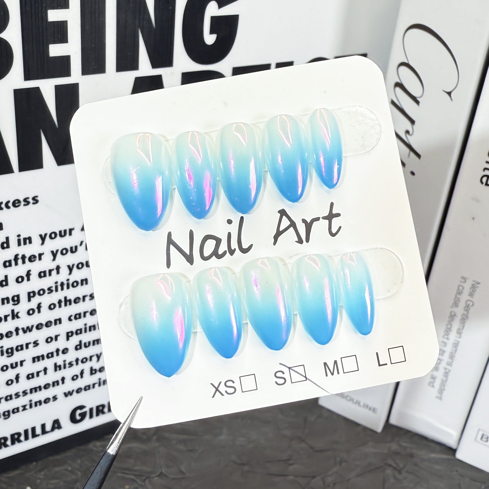 Simple aurora armor pure desire small fresh spray gun gradual change wearing armor pure handmade factory wholesale｜365nails